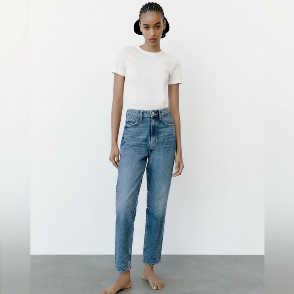 Zara High Rise Mom Jeans